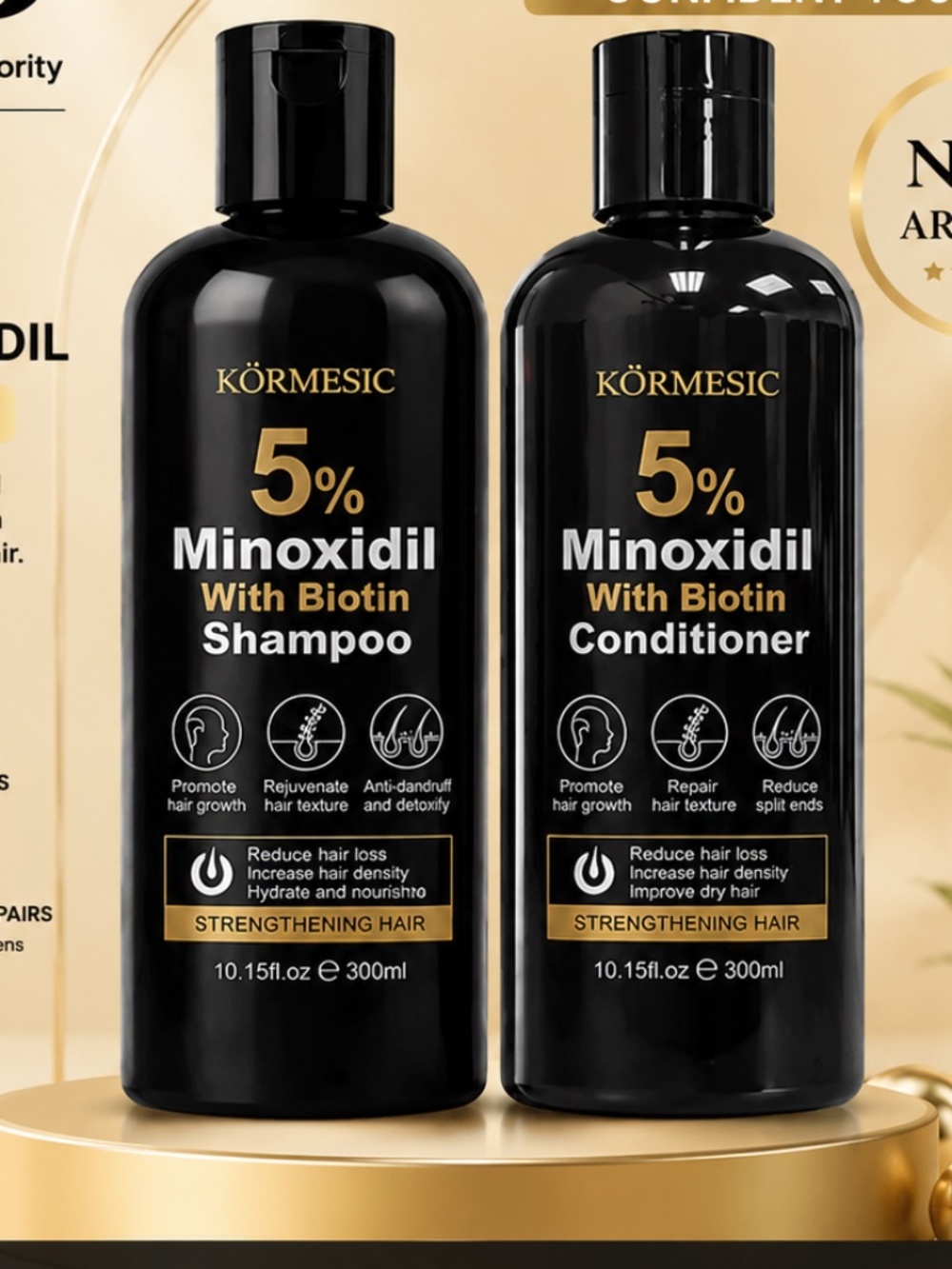 Minoxidil With Biotin Conditioner and Shampoo